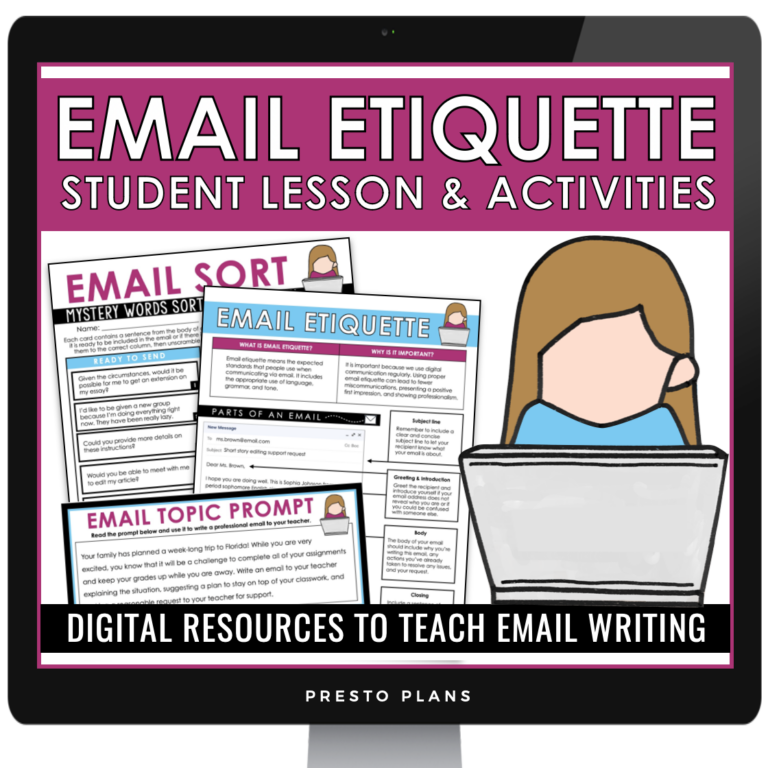 Email Etiquette How To Write An Email Lesson Activities Assignments