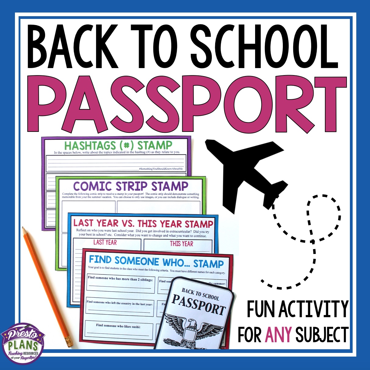 BACK TO SCHOOL PASSPORT ACTIVITY - prestoplanners.com