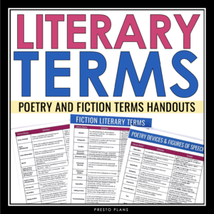 Literary Devices for Poetry & Fiction List - Figurative Language ...