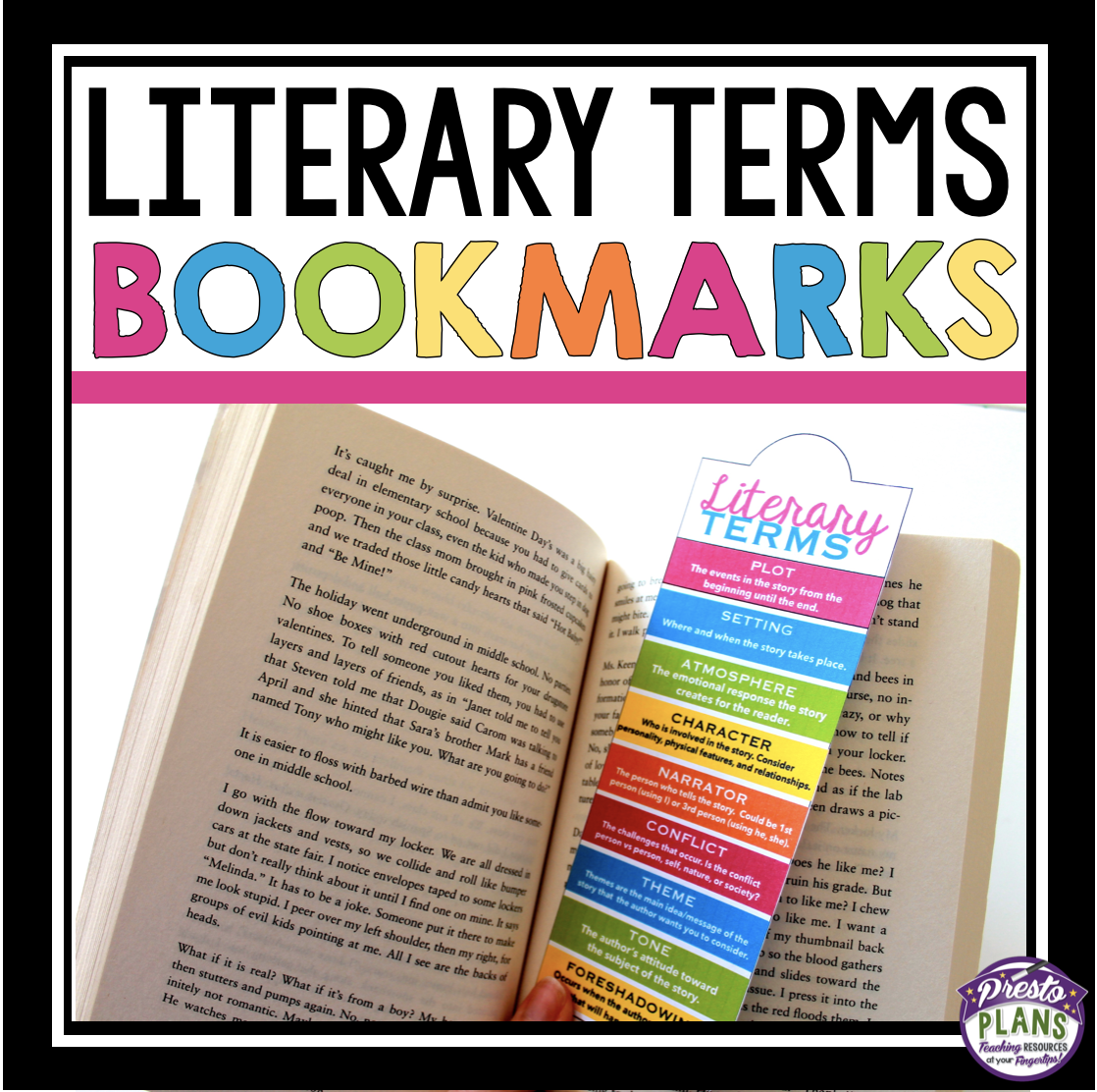Literary Term Bookmarks