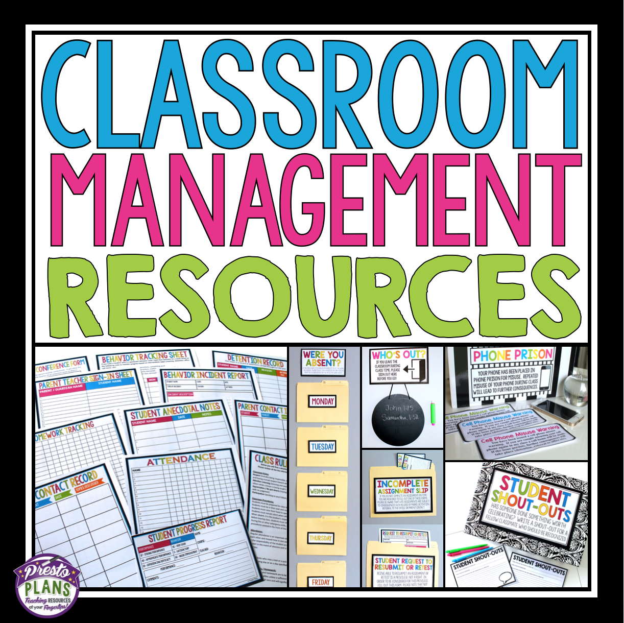 CLASSROOM MANAGEMENT RESOURCES Prestoplanners