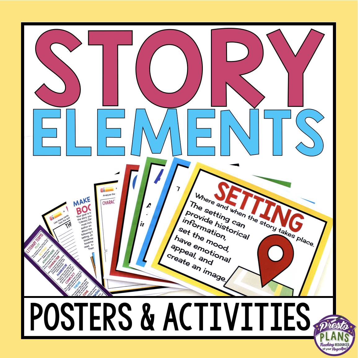 story elements posters and activities