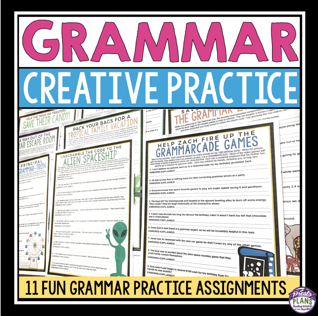 GRAMMAR WORKSHEETS / ASSIGNMENTS - prestoplanners.com