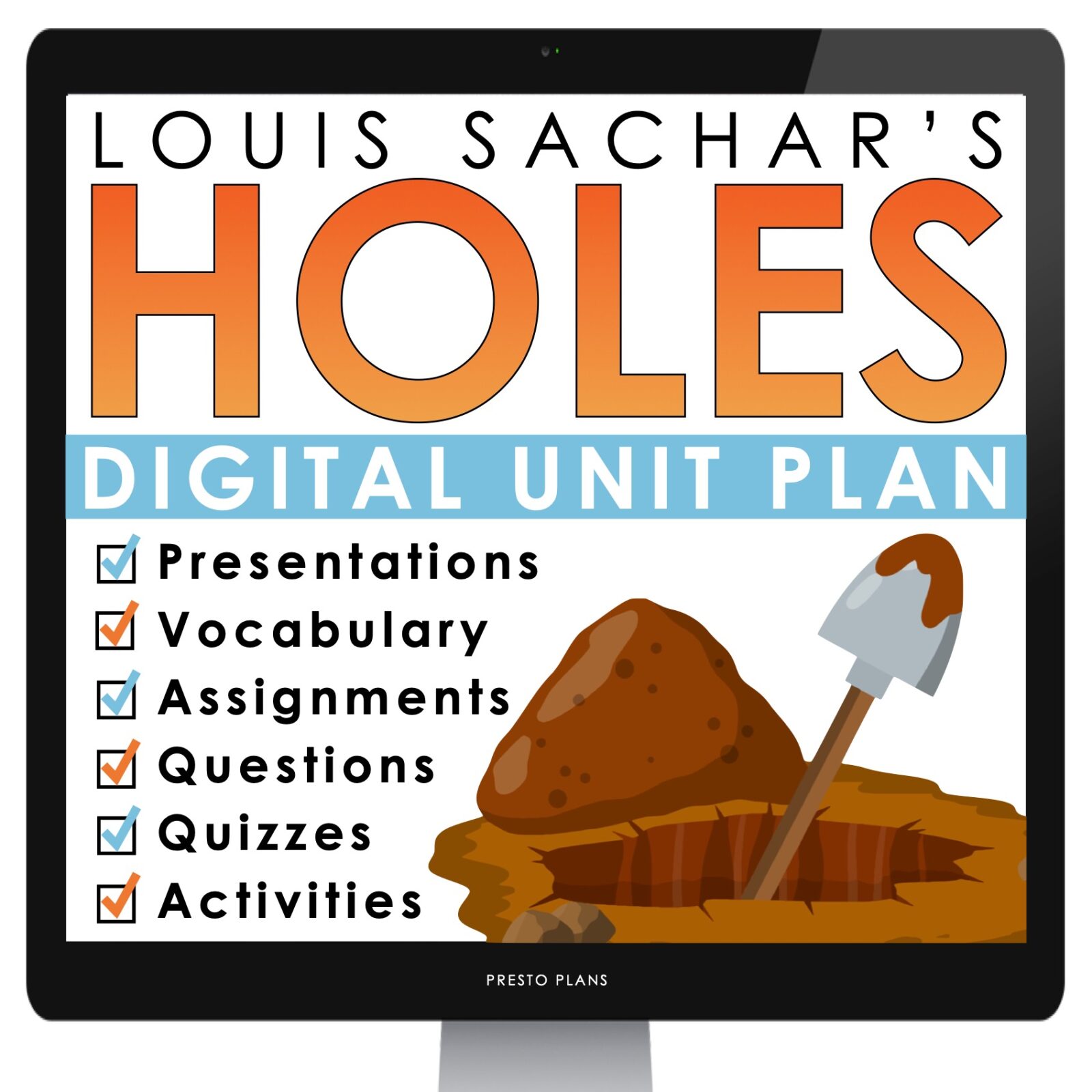 Holes Unit Plan - Louis Sachar Novel Study Reading Unit - Digital ...