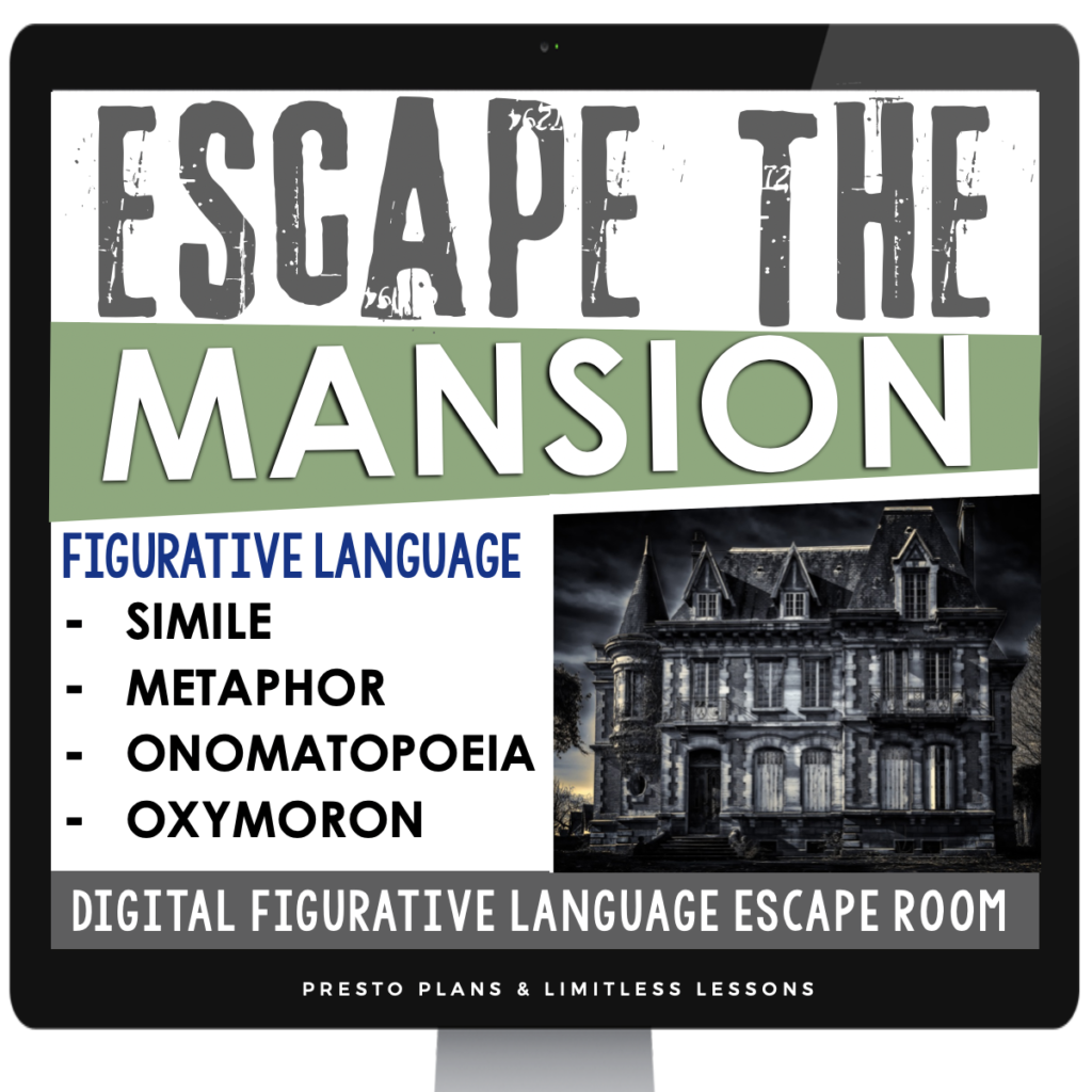 DIGITAL FIGURATIVE LANGUAGE ESCAPE ROOM BELL RINGERS ( MANSION