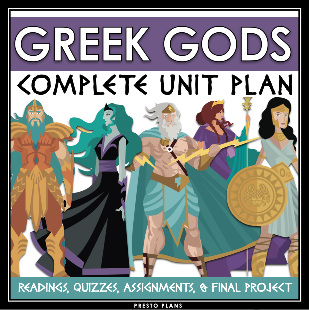 GREEK GODS MYTHOLOGY UNIT READING ACTIVITIES QUIZZES AND FINAL PROJECT   1 Greek Gods Mythology Unit 1021x1024 